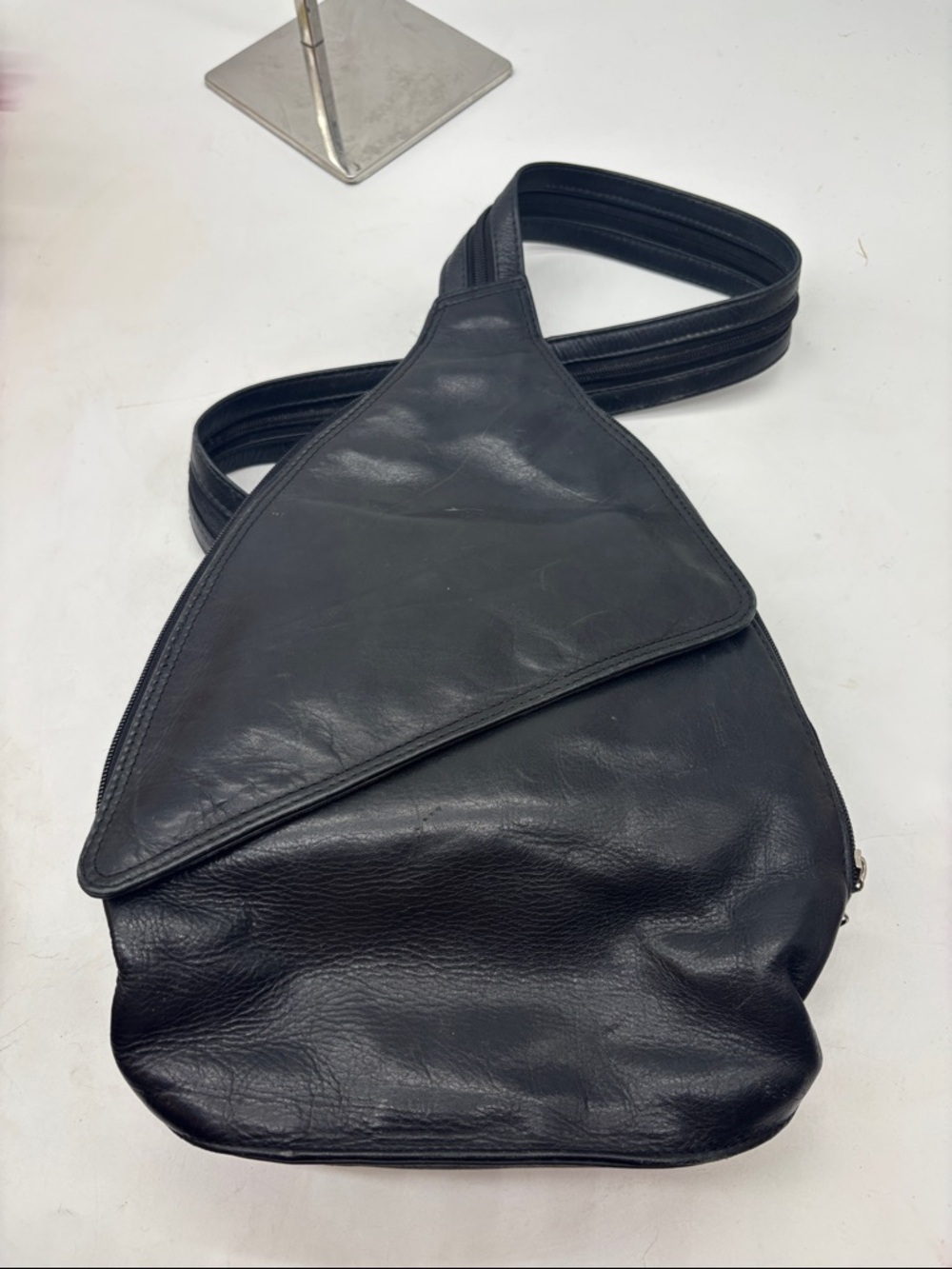 Chaos Black Leather Backpack BP9970F